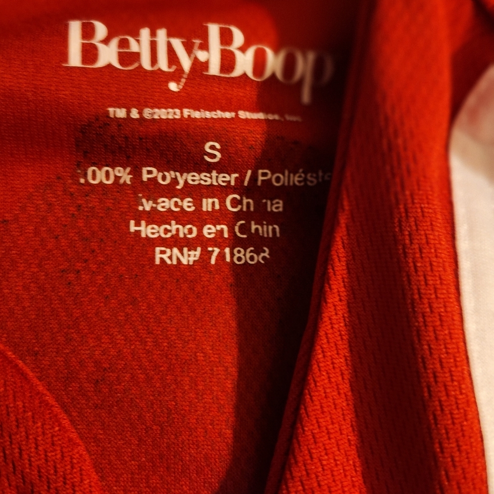 NWOT Betty Boop Red/White Baseball Jersey - Picture 9 of 10